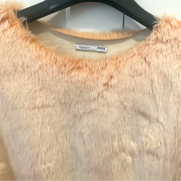 Zara Pink Faux Fur Pullover- NWOT - Picture 14 of 15